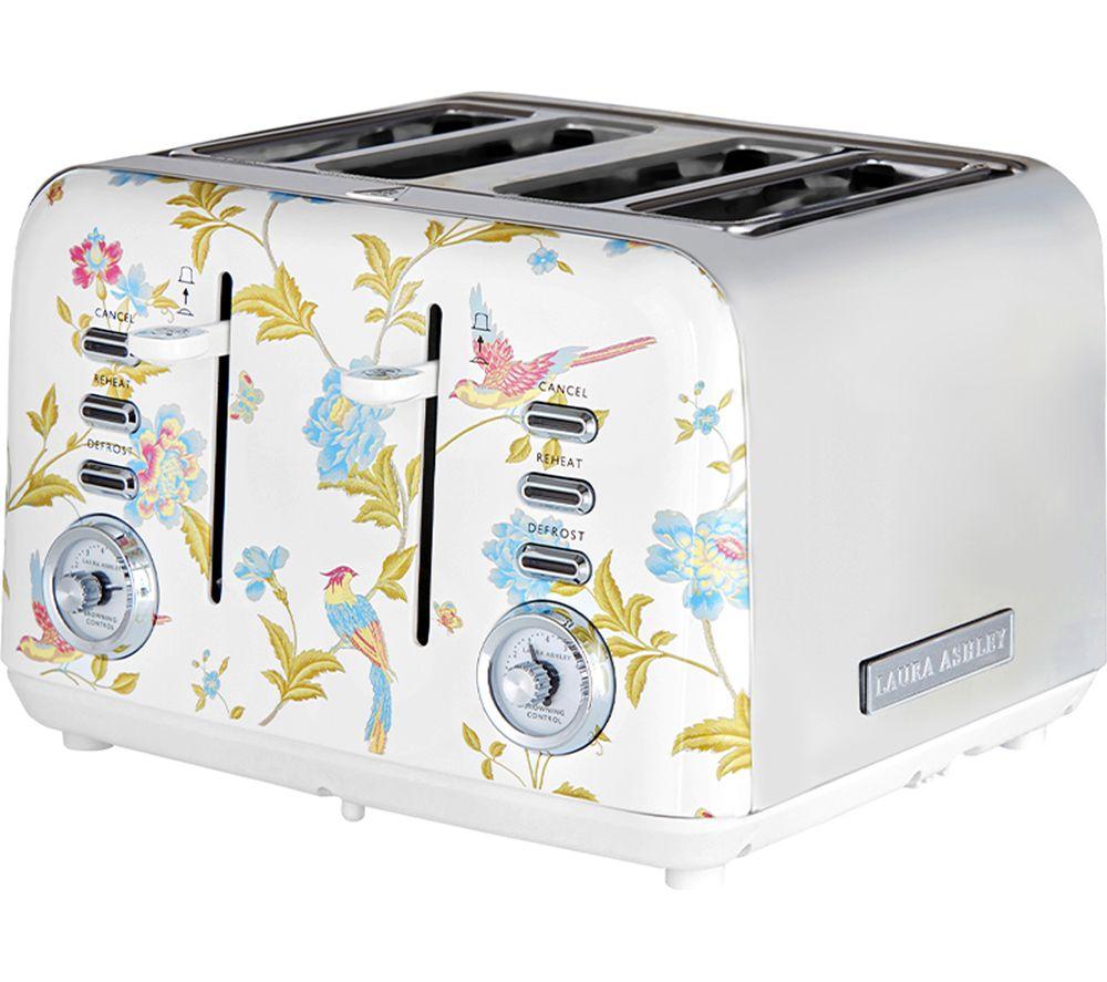 VQ Laura Ashley EEJB308 4-Slice Toaster & Dome Kettle Bundle - Elveden White image number 2 of 12