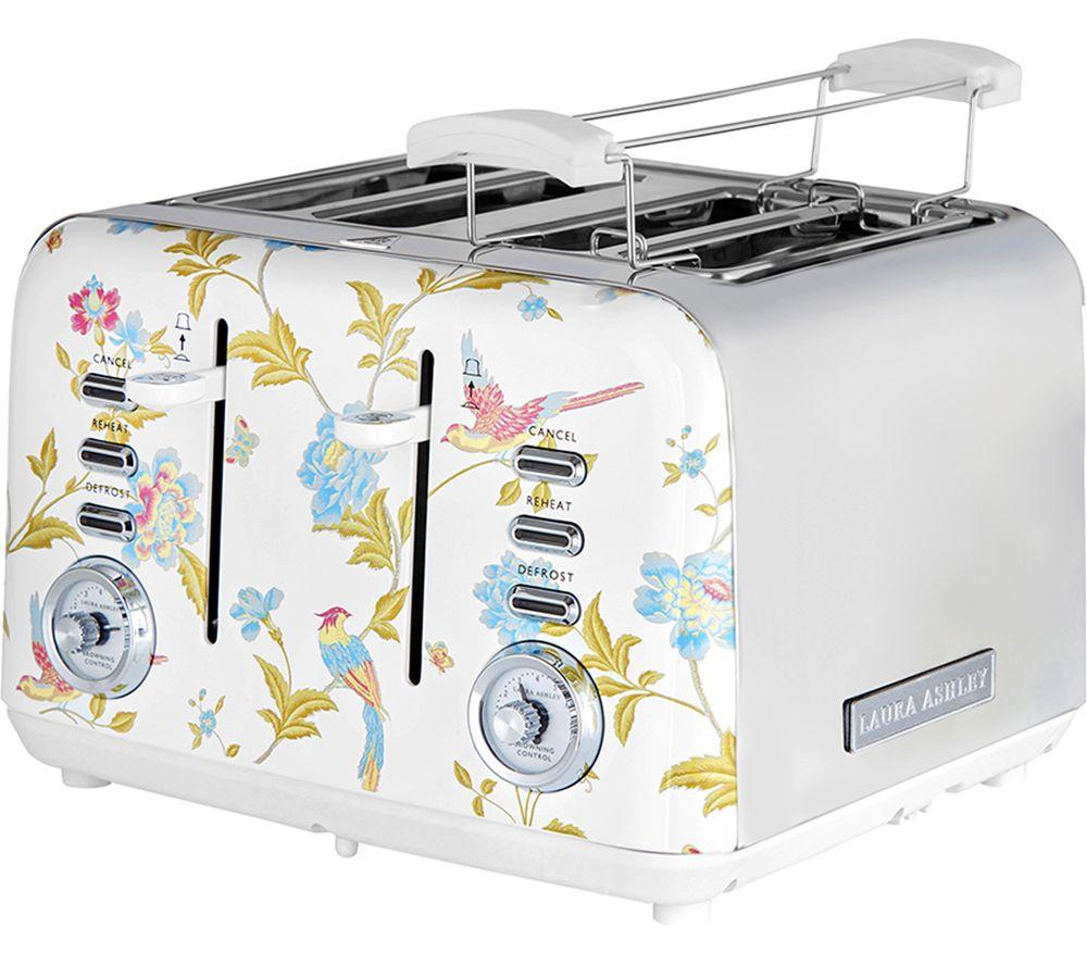 VQ Laura Ashley EEJB308 4-Slice Toaster & Dome Kettle Bundle - Elveden White image number 3 of 12