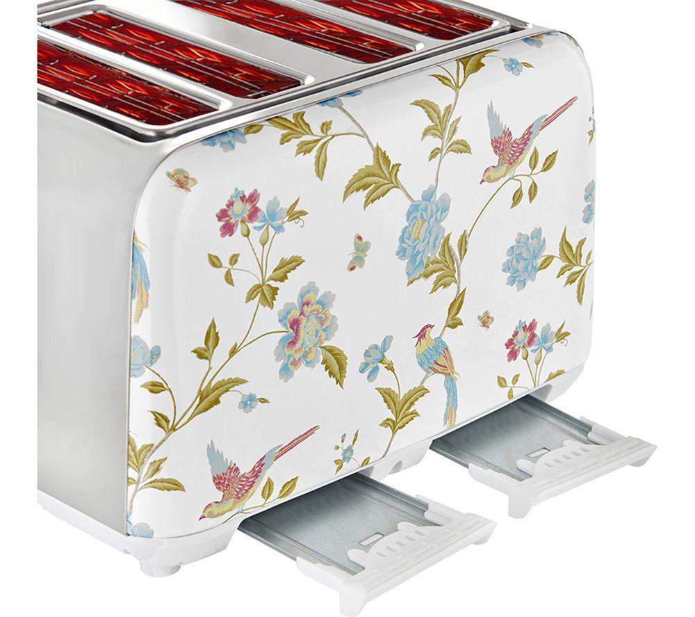 VQ Laura Ashley EEJB308 4-Slice Toaster & Dome Kettle Bundle - Elveden White image number 4 of 12
