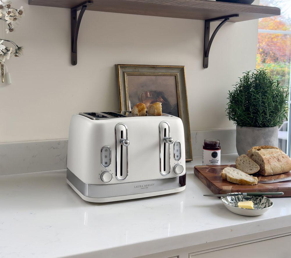 VQ Laura Ashley 4-Slice Toaster - Cotton White image number 5 of 7