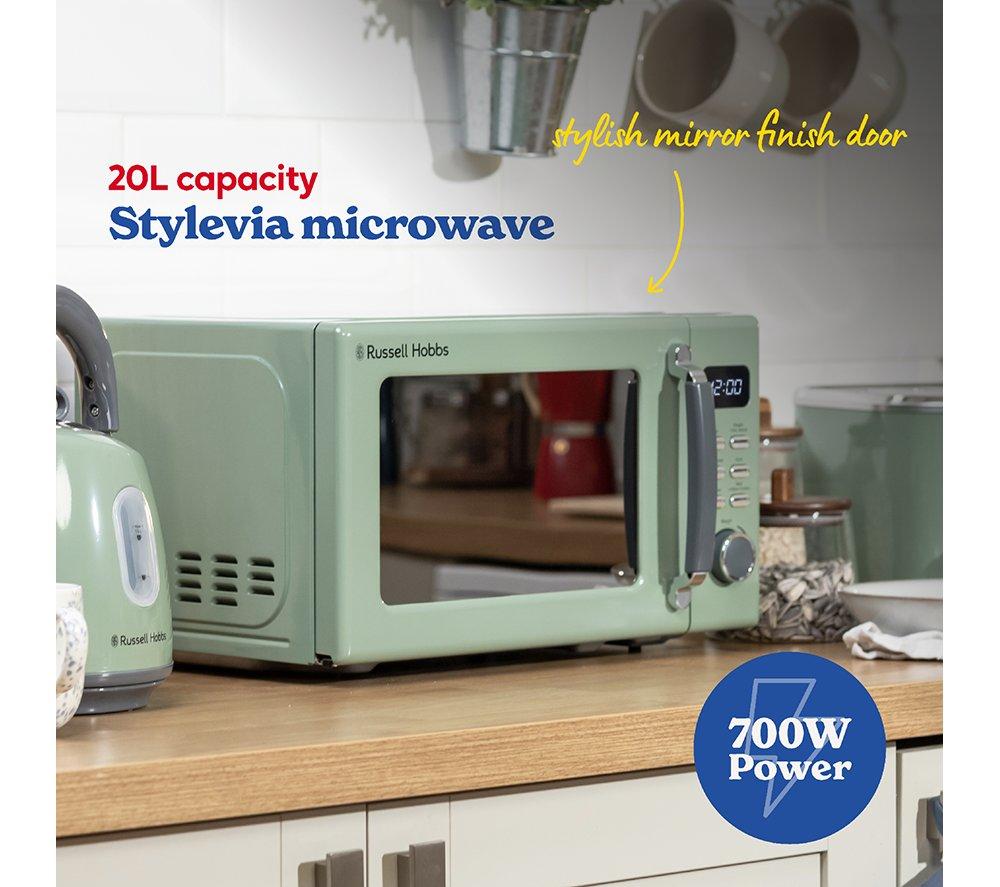 RUSSELL HOBBS Stylevia RHM2026SG Solo Microwave - Sage Green image number 5 of 14