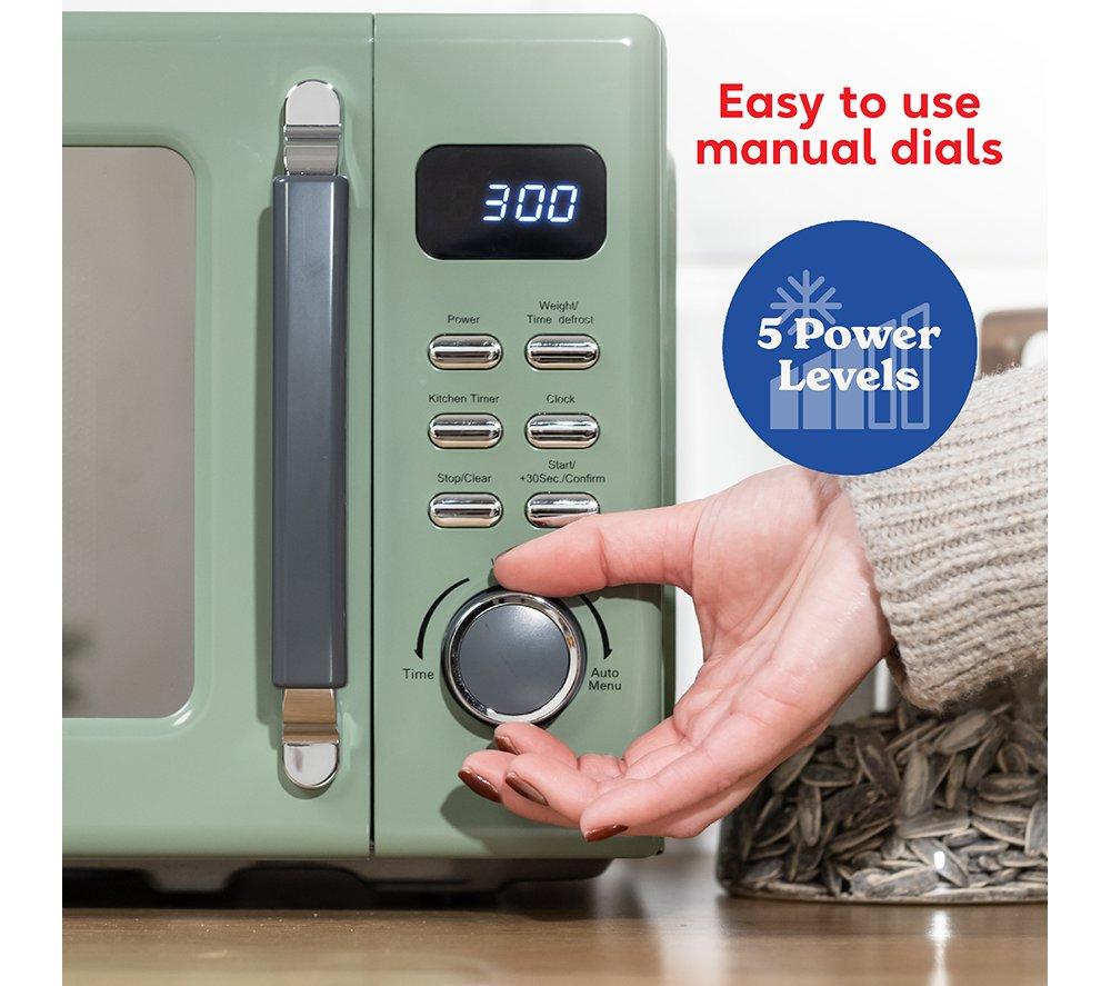 RUSSELL HOBBS Stylevia RHM2026SG Solo Microwave - Sage Green image number 9 of 14