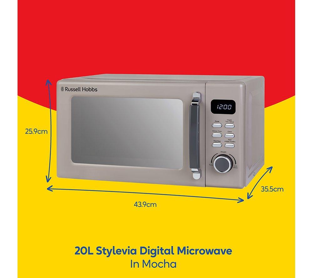 RUSSELL HOBBS Stylevia RHM2026MC Solo Microwave - Mocha image number 4 of 14