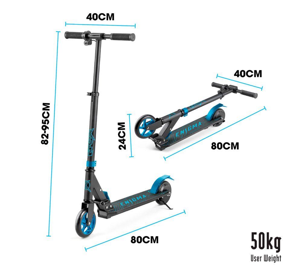 XOOTZ Enigma Electric Folding Kids Scooter - Blue image number 5 of 5