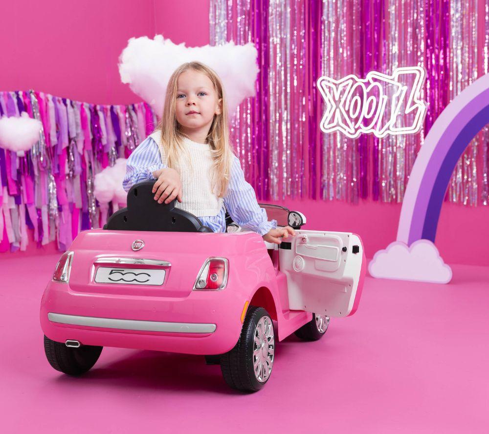 XOOTZ Fiat 500 Kids' Electric Ride-On Car - Pink image number 3 of 8