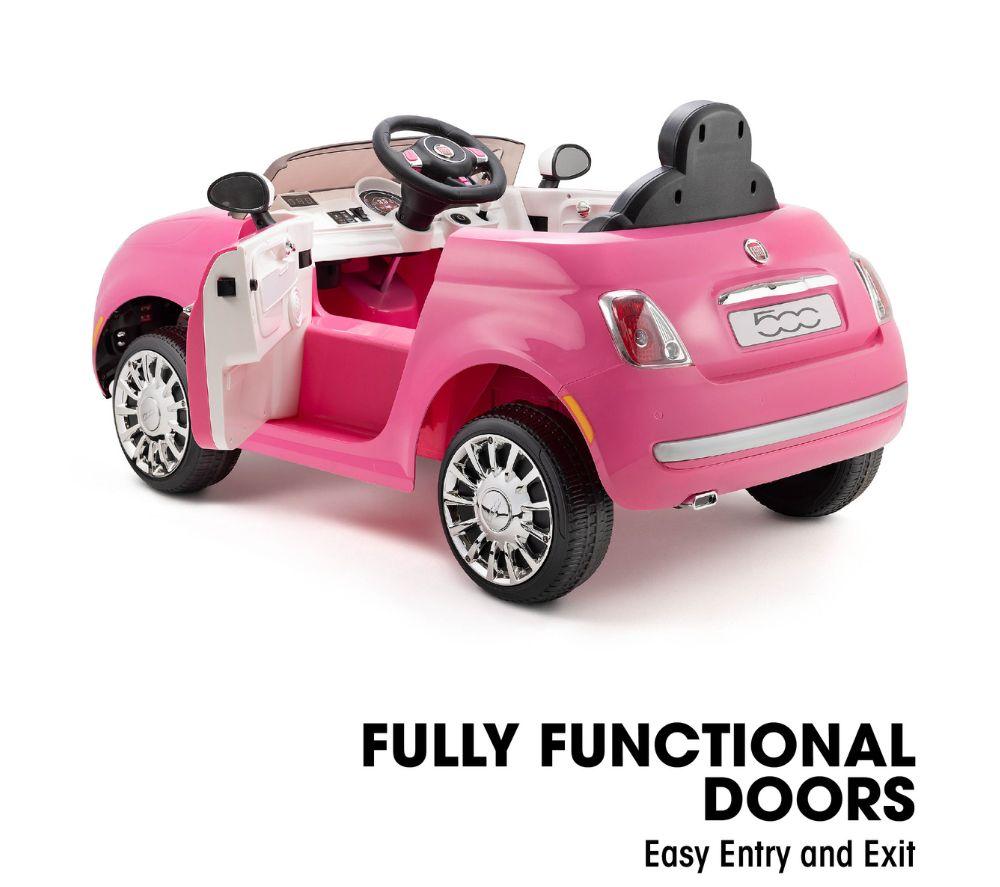 XOOTZ Fiat 500 Kids' Electric Ride-On Car - Pink image number 5 of 8