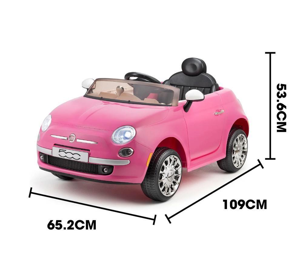 XOOTZ Fiat 500 Kids' Electric Ride-On Car - Pink image number 8 of 8