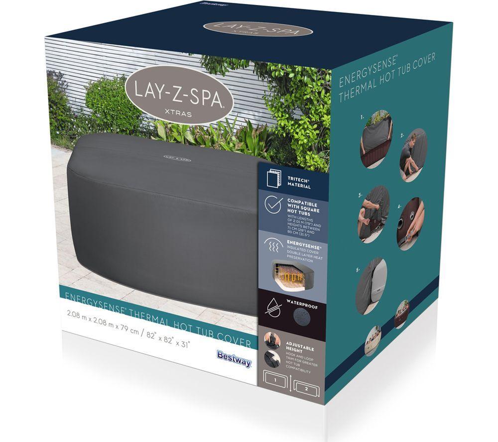 LAY-Z-SPA Xtras BW60332-26 Square Thermal Hot Tub Cover - Grey image number 7 of 7