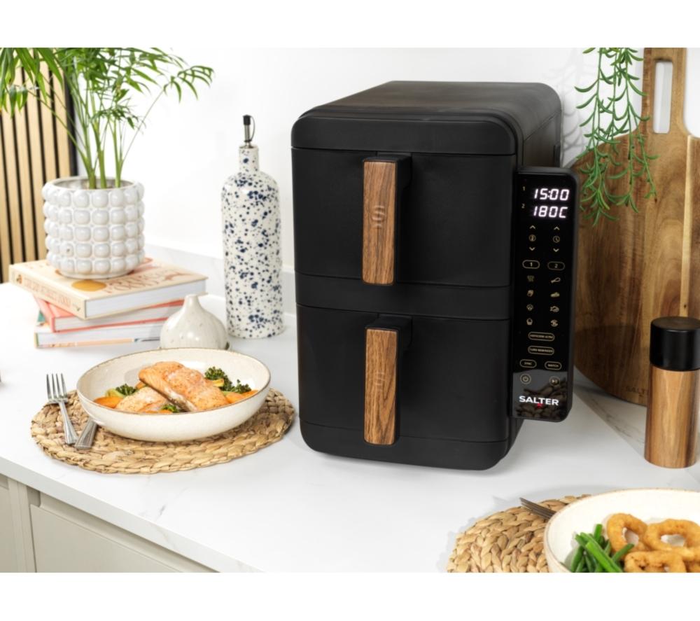 SALTER Toronto Verticook Ultra EK6642WBLK 9L Dual Air Fryer - Black image number 3 of 8