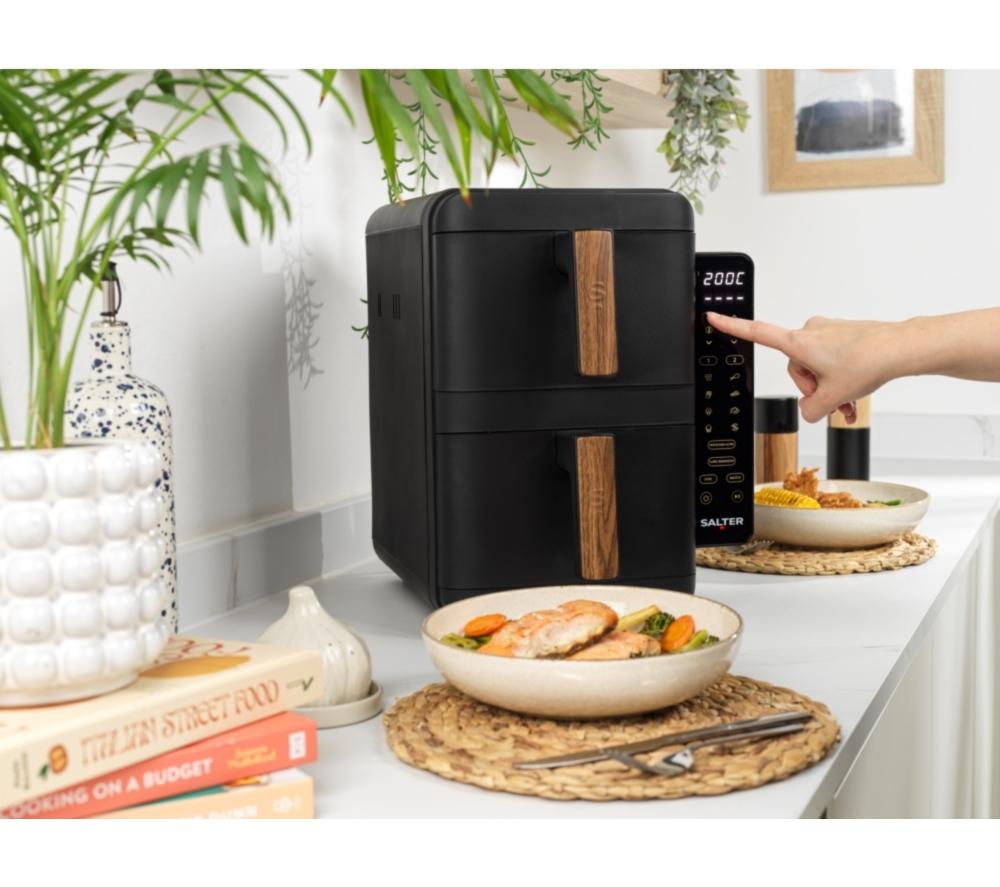 SALTER Toronto Verticook Ultra EK6642WBLK 9L Dual Air Fryer - Black image number 5 of 8