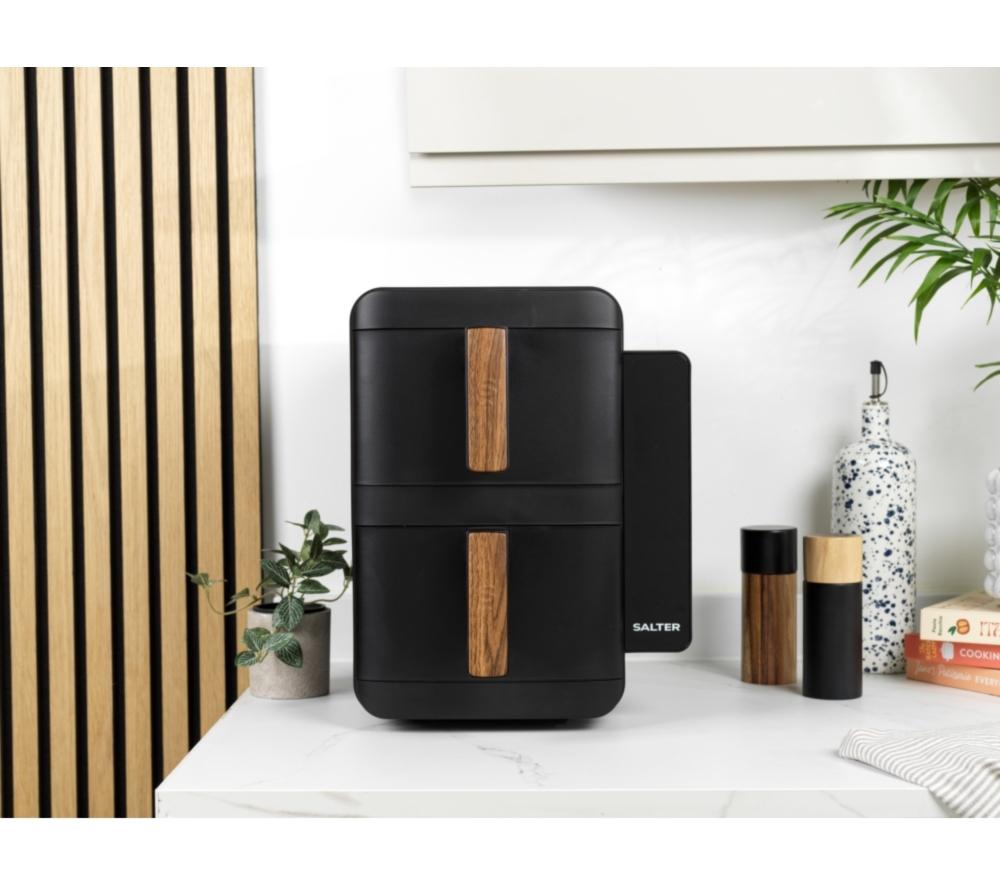 SALTER Toronto Verticook Ultra EK6642WBLK 9L Dual Air Fryer - Black image number 6 of 8