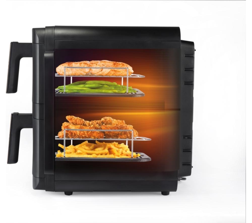 SALTER Toronto Verticook Ultra EK6642WBLK 9L Dual Air Fryer - Black image number 7 of 8