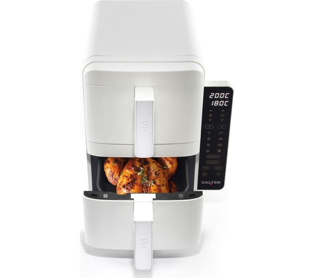 Salter Verticook Ultra Ek6642wht 9L Dual Air Fryer - White, White