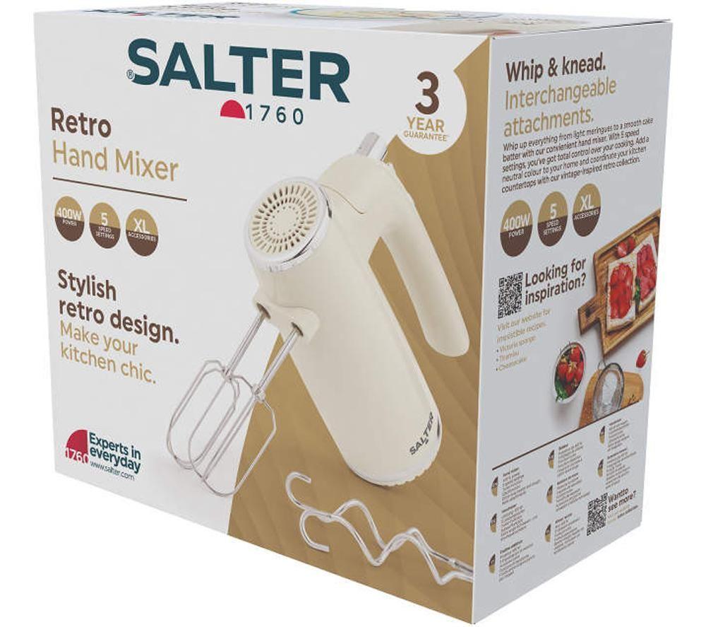 SALTER Retro Hand Mixer - Cream image number 3 of 4