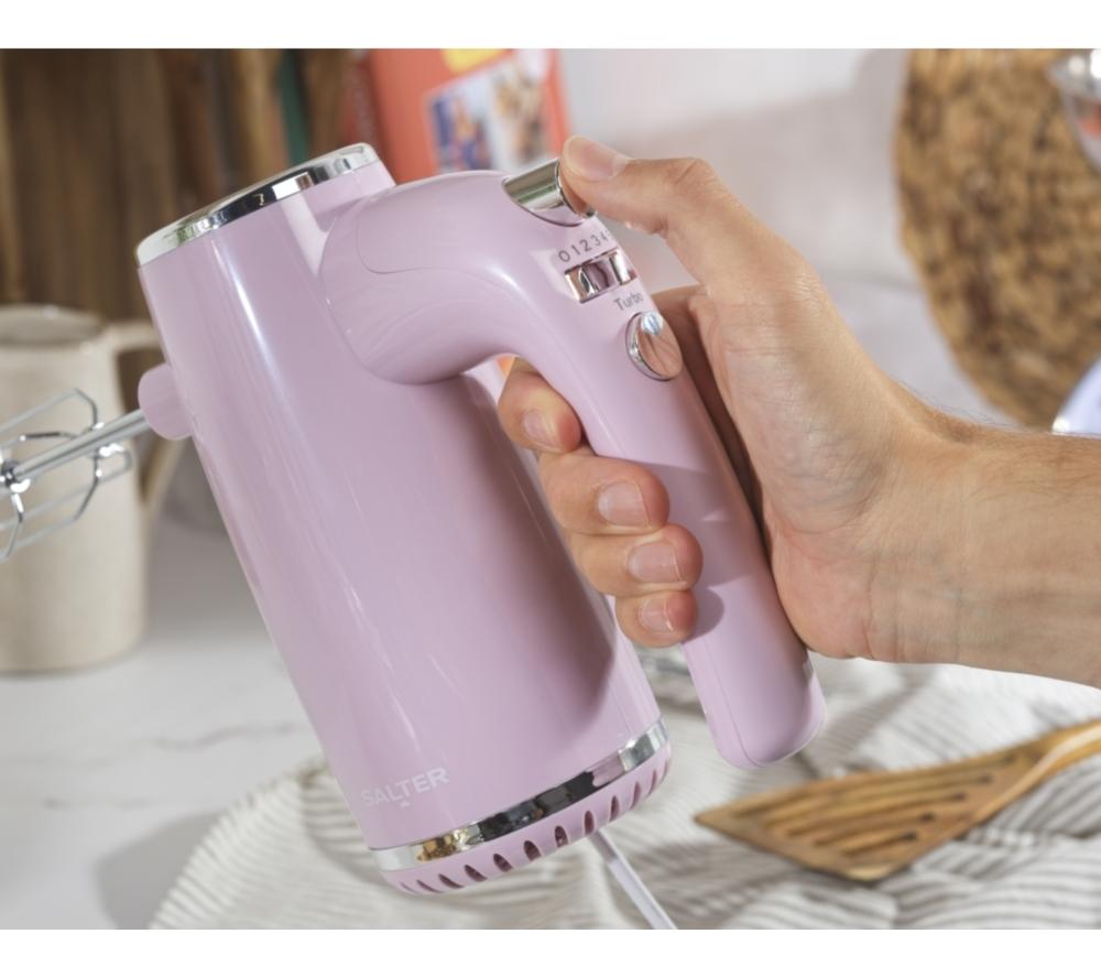SALTER Retro Hand Mixer - Pink image number 4 of 5