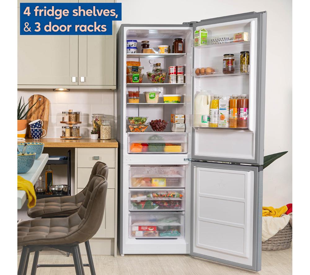 RUSSELL HOBBS RH186FFFF60SS/01 70/30 Fridge Freezer - Stainless Steel image number 3 of 11