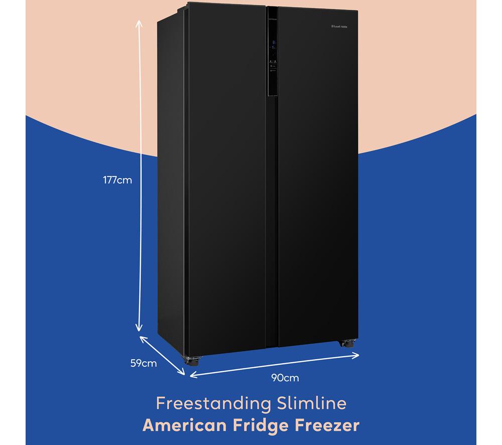 RUSSELL HOBBS RH90AFF201B American-Style Fridge Freezer - Black image number 11 of 12