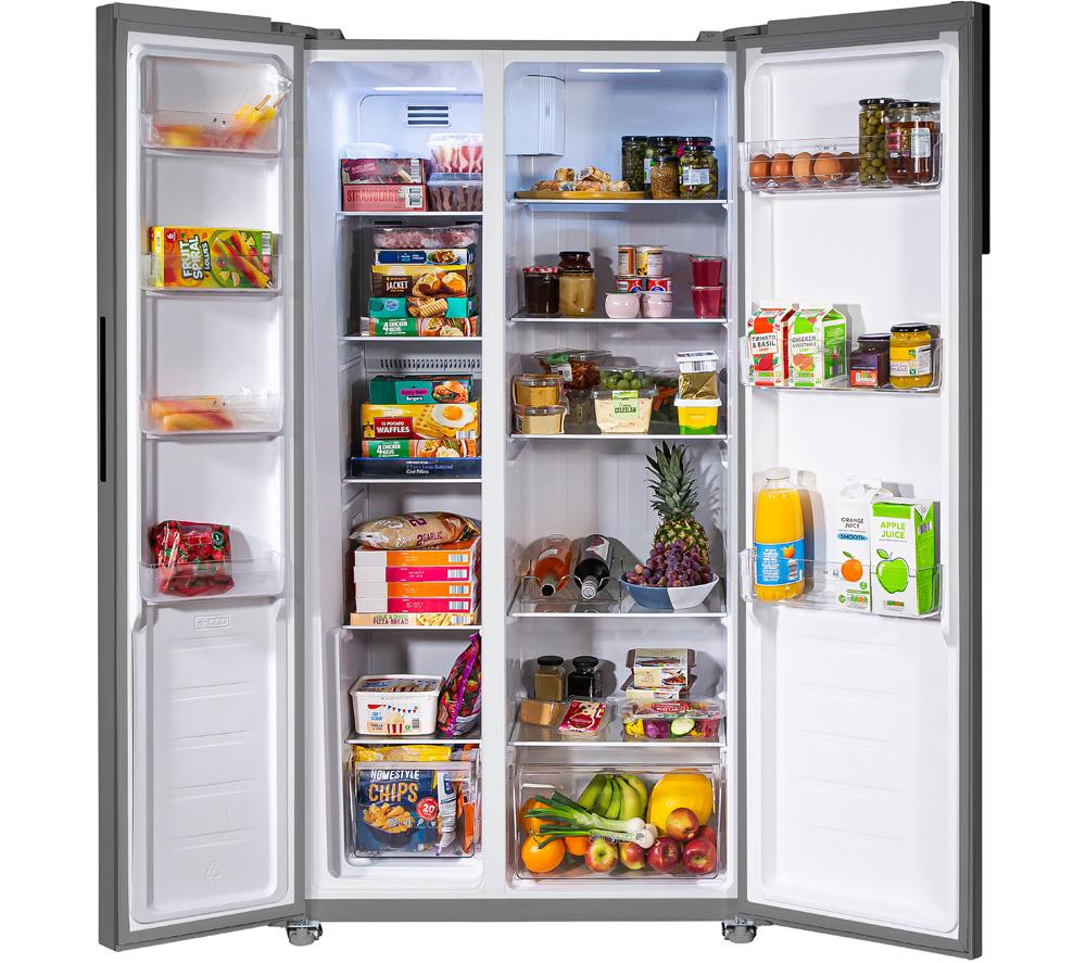 RUSSELL HOBBS RH90AFF201SS American-Style Fridge Freezer - Stainless Steel image number 8 of 12