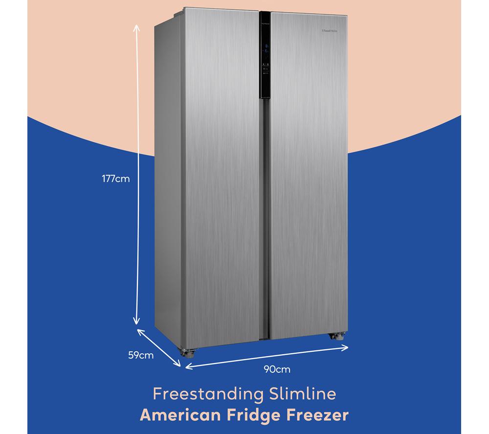 RUSSELL HOBBS RH90AFF201SS American-Style Fridge Freezer - Stainless Steel image number 11 of 12