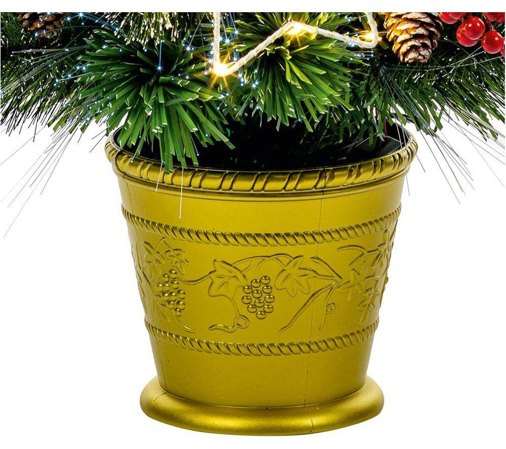 PREMIER Pre-lit Snow Tipped Potted Christmas Tree - 3 ft / 90 cm image number 4 of 5