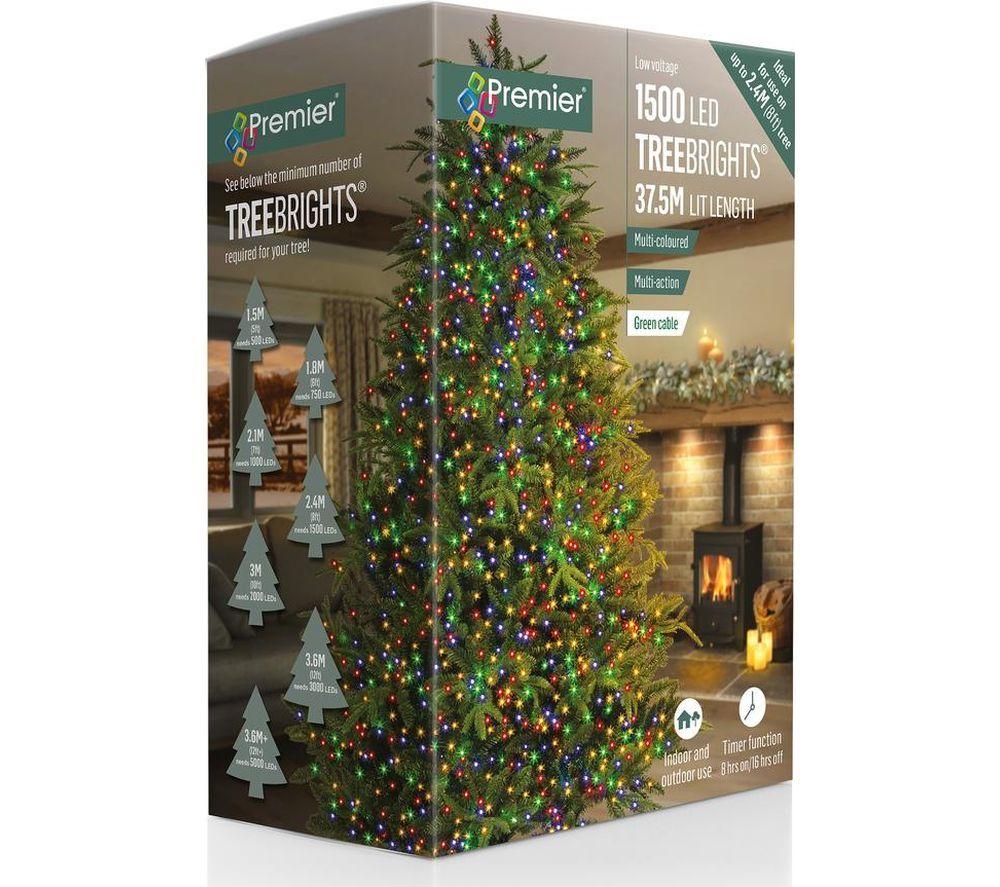 PREMIER TreeBrights 1500 Multi-colour LED String Lights with Timer - 37.5 m image number 5 of 5