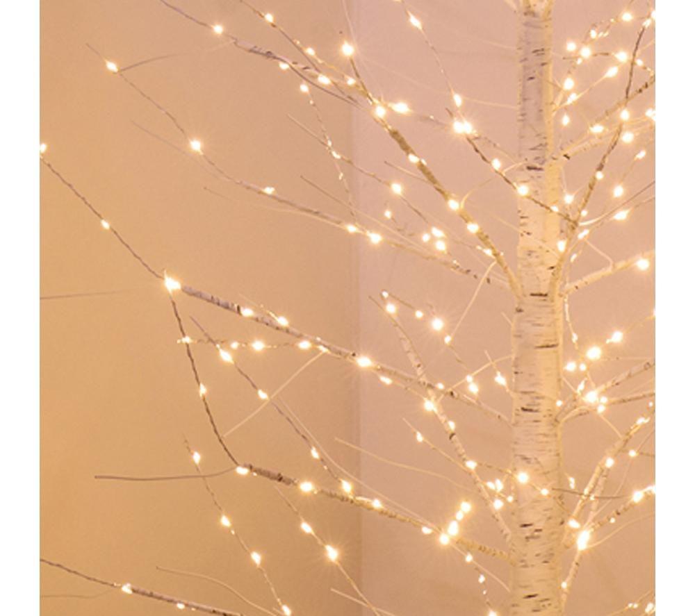 PREMIER Birch Tree with 1100 Twinkling Warm White LEDs - 5.9 ft / 180 cm image number 2 of 4
