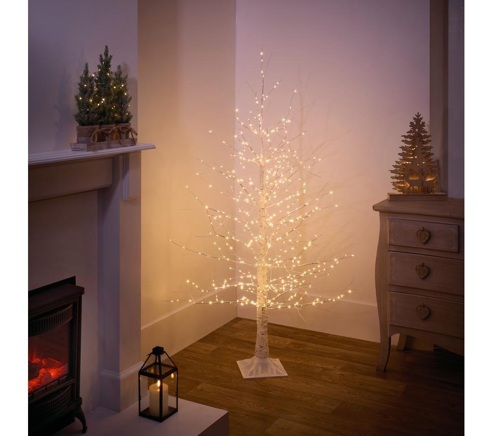 PREMIER Birch Tree with 1100 Twinkling Warm White LEDs - 5.9 ft / 180 cm image number 3 of 4