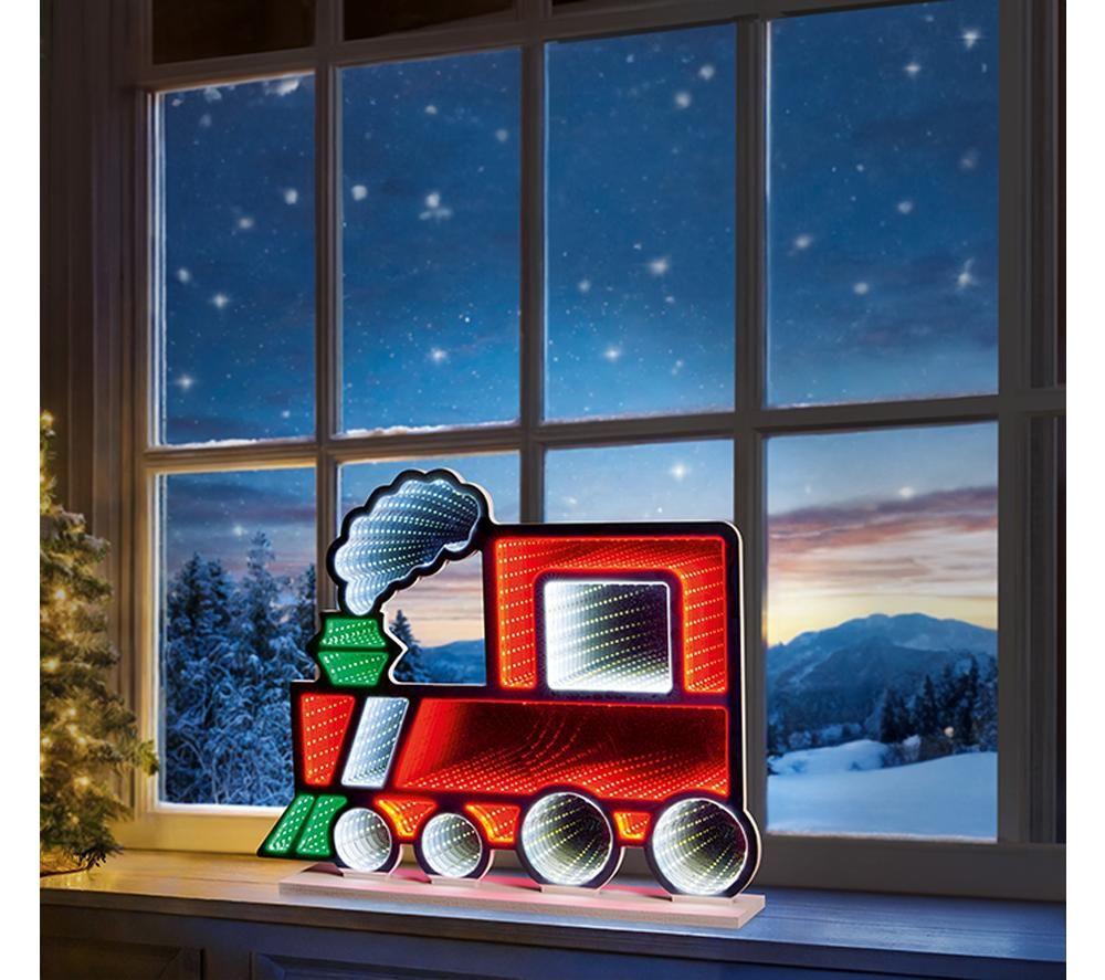 PREMIER Standing Train Infinity Mirror with Multicolour LEDs - 60 cm image number 2 of 5