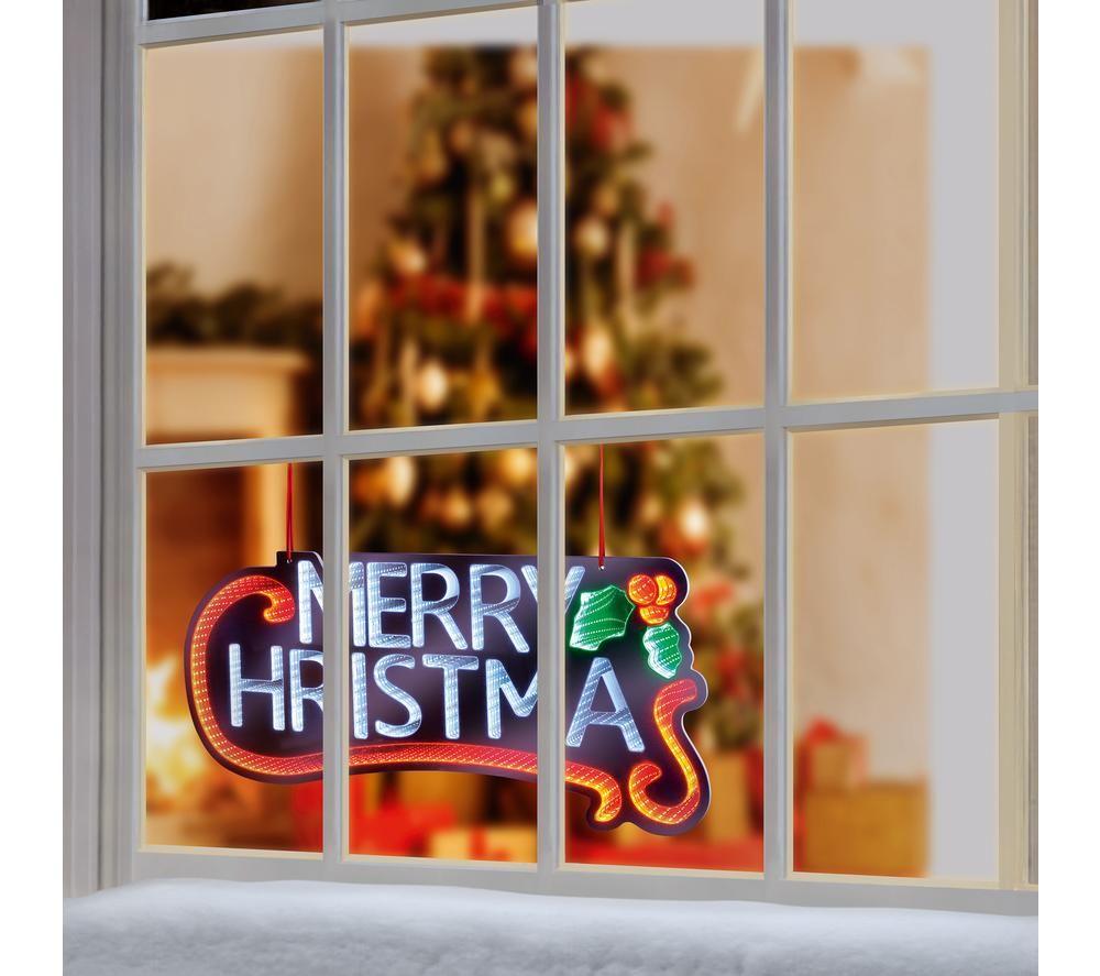 PREMIER Merry Christmas Infinity Mirror with Multicolour LEDs - 60 cm image number 4 of 4