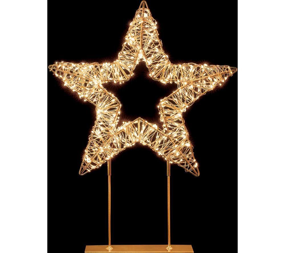 PREMIER 45 cm Warm White LED Star - Gold image number 2 of 4