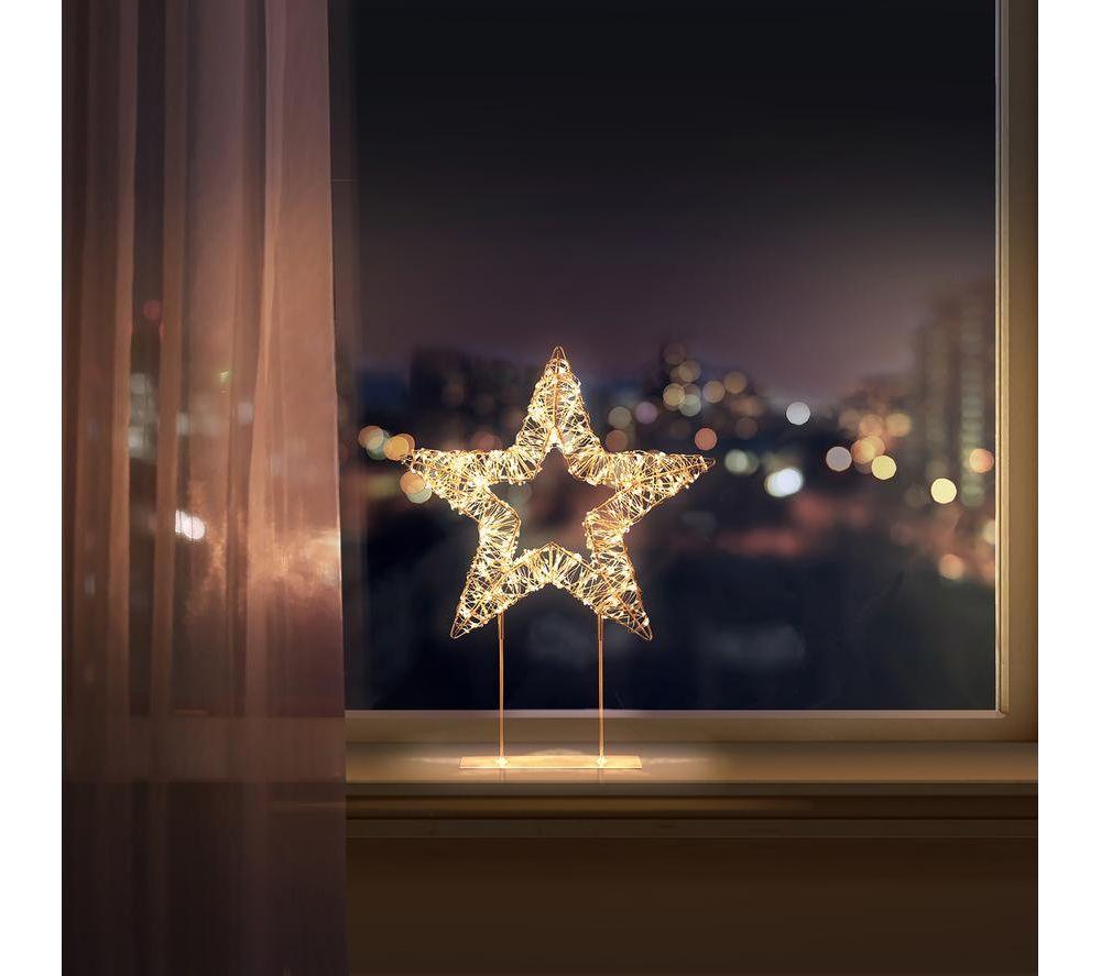 PREMIER 45 cm Warm White LED Star - Gold image number 4 of 4
