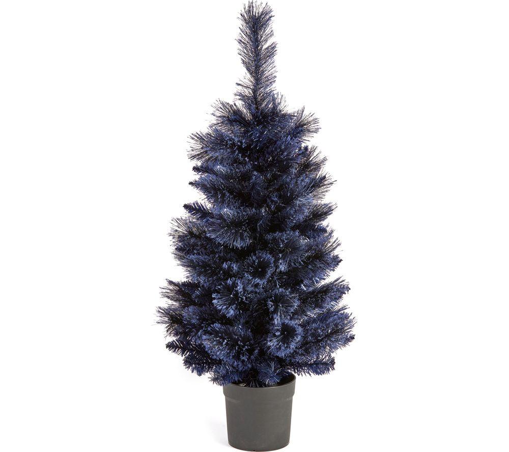 Premier Potted New Jersey Spruce Artificial Christmas Tree - Mystic Blue, 3 Ft / 90 Cm