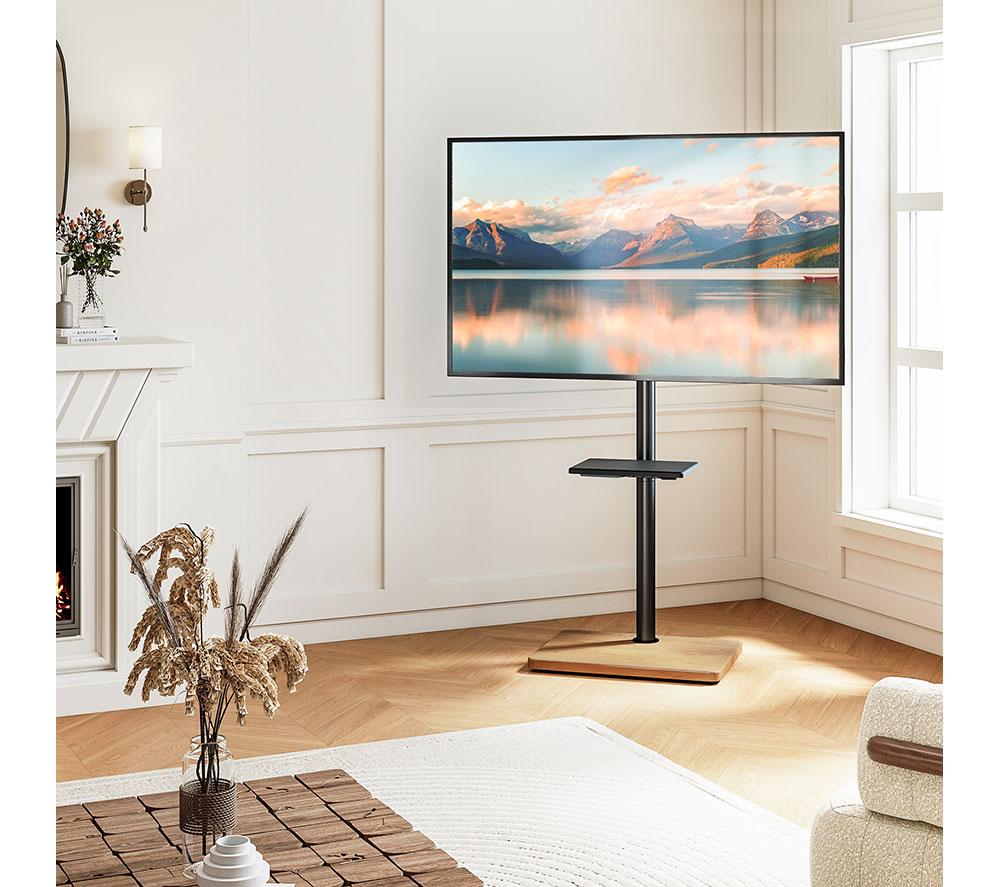 TTAP FS-OAK 500 mm TV Stand with Bracket for up to 60" TVs - Black image number 3 of 10