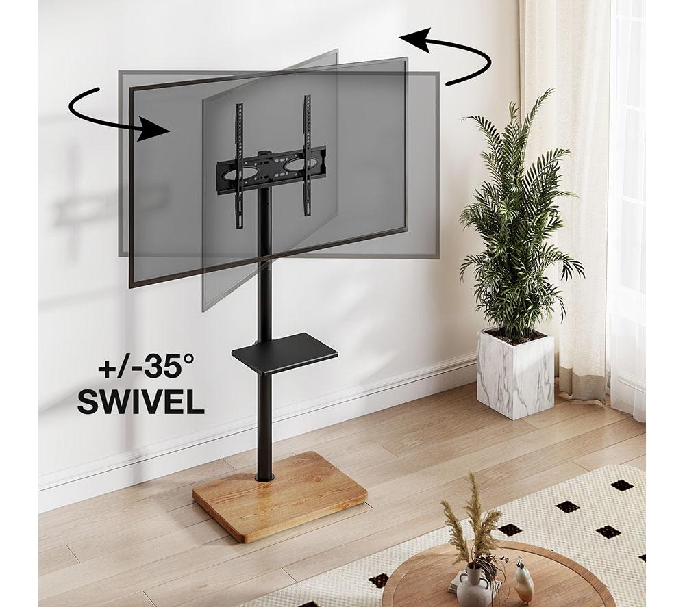 TTAP FS-OAK 500 mm TV Stand with Bracket for up to 60" TVs - Black image number 5 of 10