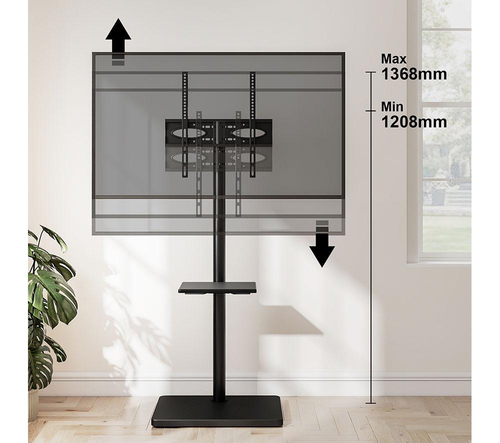 TTAP FS-BLK 500 mm TV Stand with Bracket for up to 60" TVs - Black image number 4 of 10