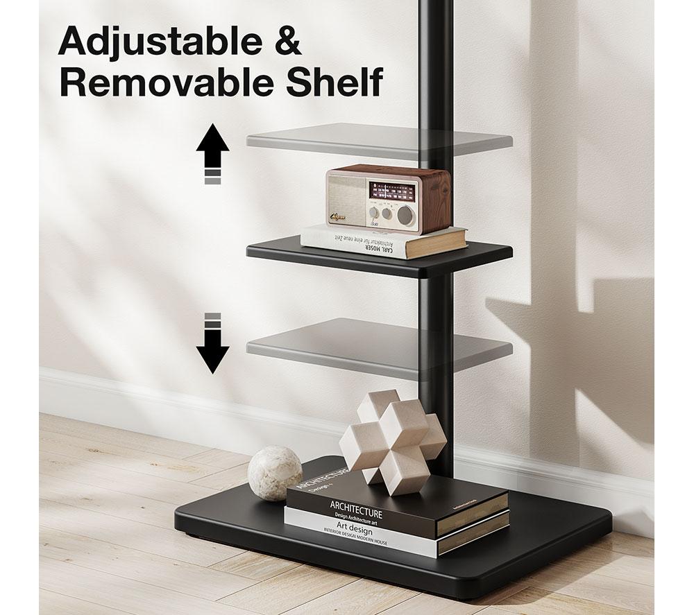 TTAP FS-BLK 500 mm TV Stand with Bracket for up to 60" TVs - Black image number 6 of 10