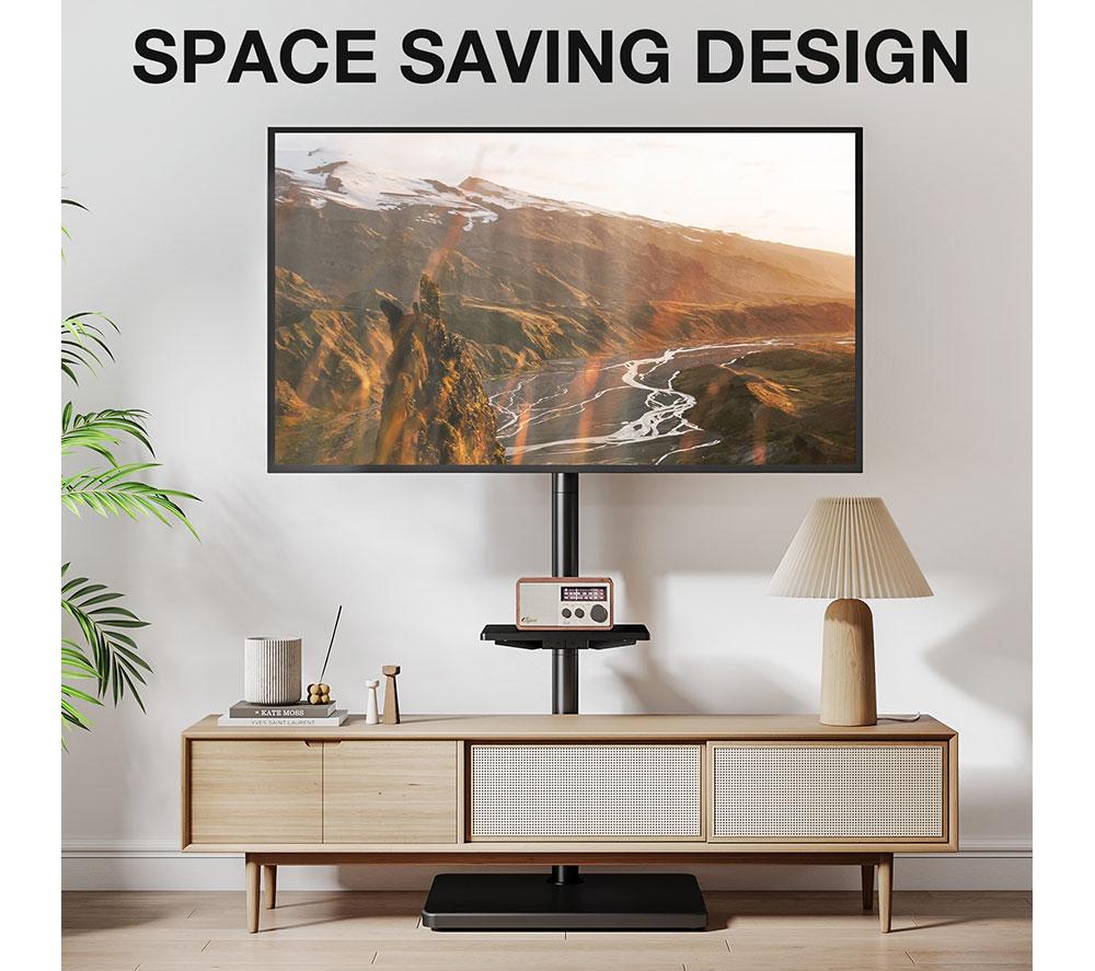 TTAP FS-BLK 500 mm TV Stand with Bracket for up to 60" TVs - Black image number 9 of 10