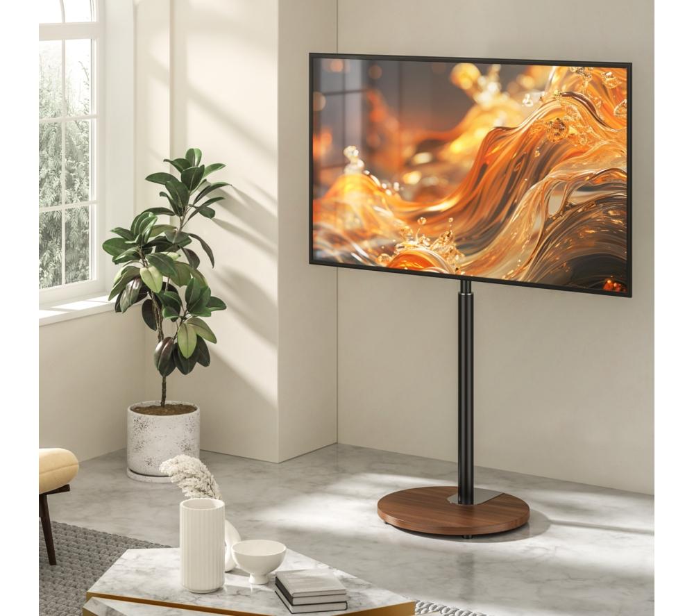 TTAP FSC-WAL 480 mm TV Stand with Bracket for up to 65" TVs - Walnut & Black image number 3 of 9