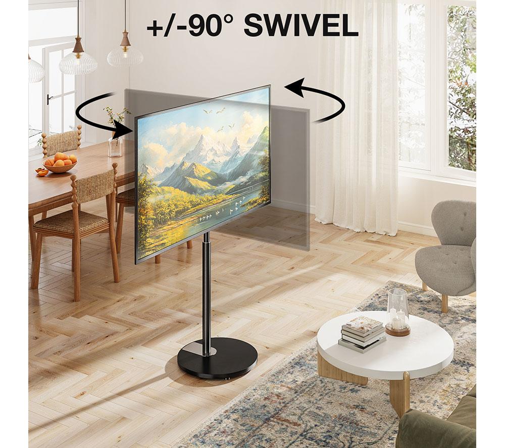 TTAP FSC-BLK 480 mm TV Stand with Bracket for up to 65" TVs - Black image number 5 of 9