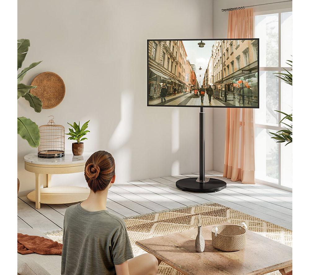 TTAP FSC-BLK 480 mm TV Stand with Bracket for up to 65" TVs - Black image number 9 of 9