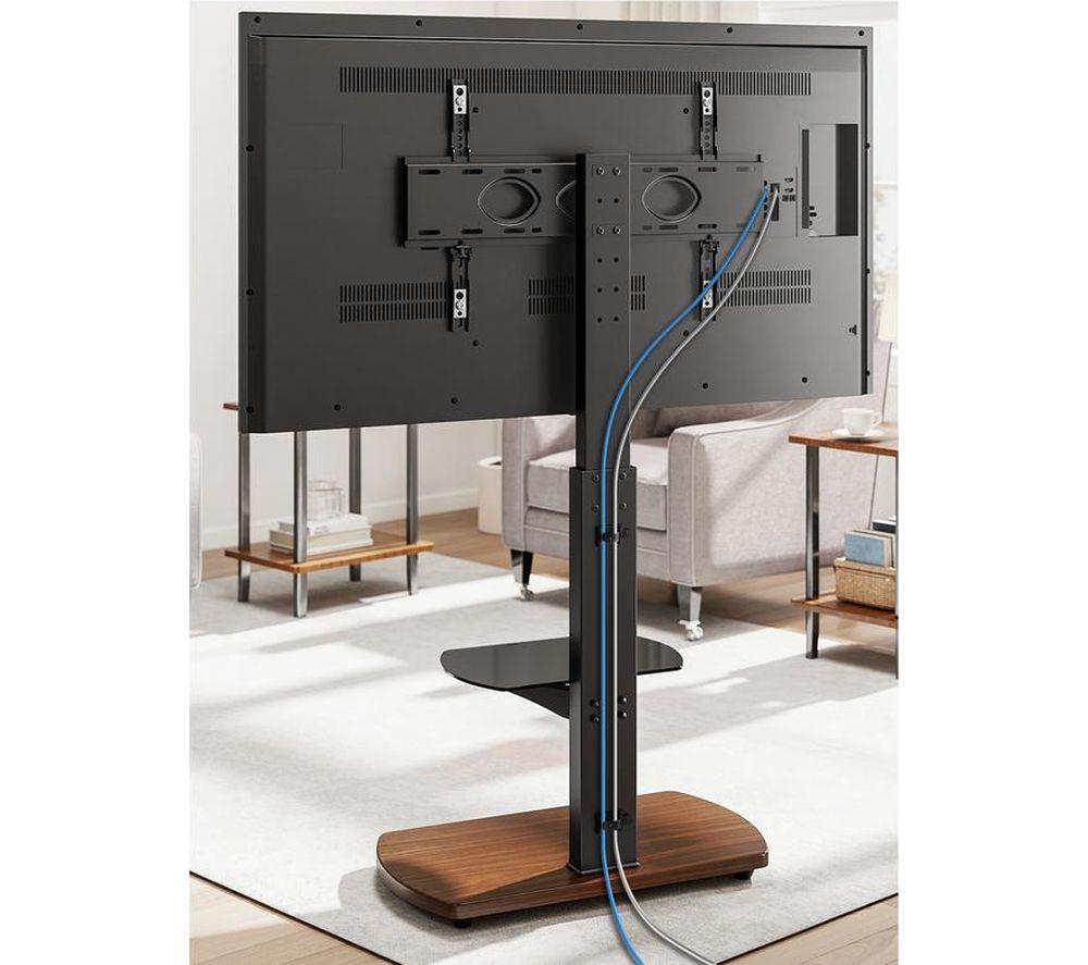 TTAP FS-1-WAL 660 mm TV Stand with Bracket for up to 65" TVs - Walnut & Black image number 5 of 5