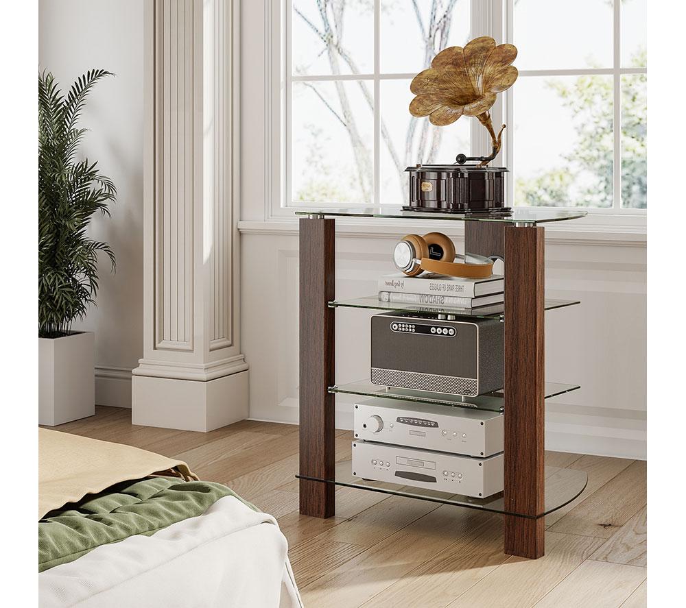 TTAP Vision 650 mm HiFi & TV Stand for up to 50" TVs - Walnut image number 8 of 9