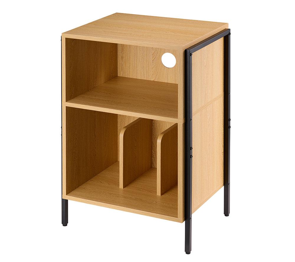 Valencia Oak 2 Shelf Turntable Entertainment Stand Black Ttap - Image 2