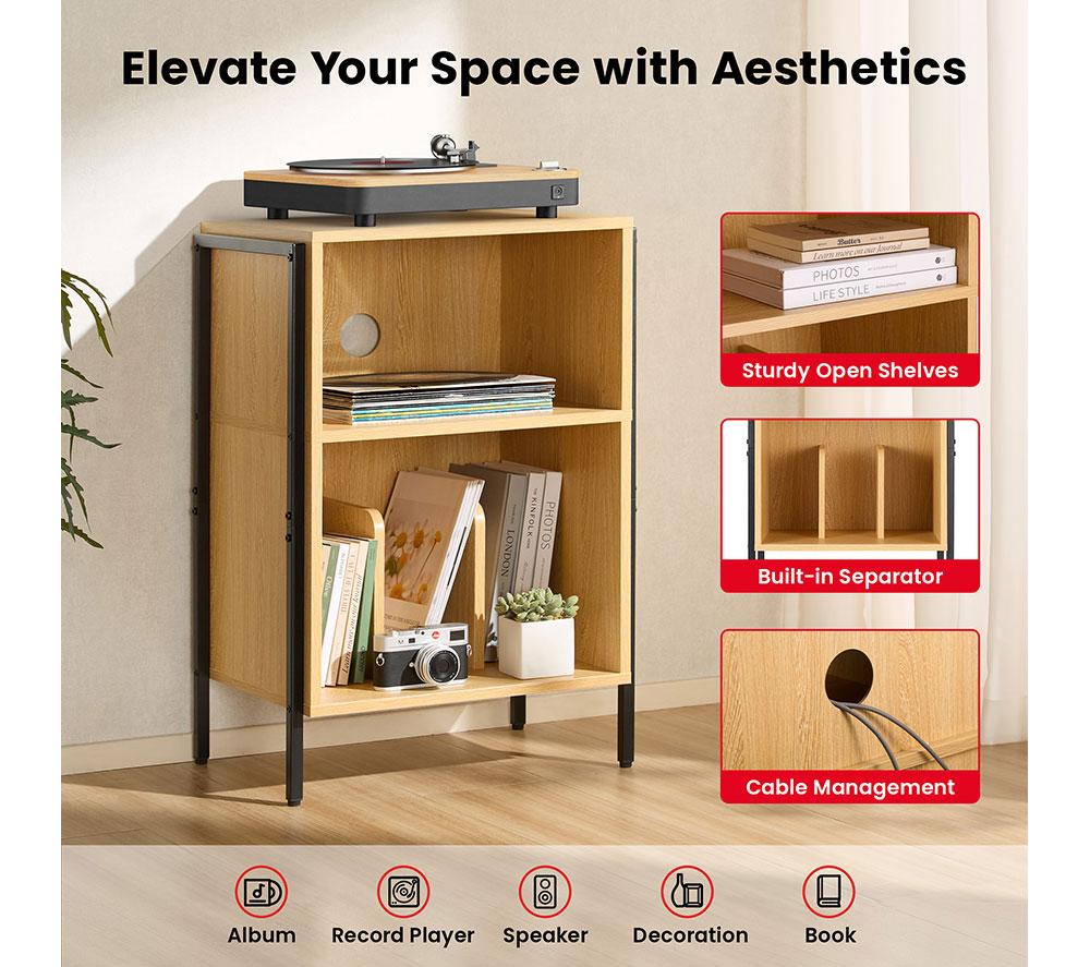 TTAP Valencia 480 mm Turntable Stand - Oak image number 5 of 8