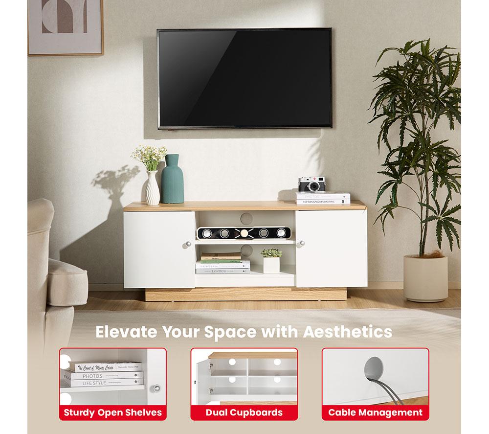 TTAP Venice 1200 mm TV Stand for up to 65" TVs - White image number 6 of 8