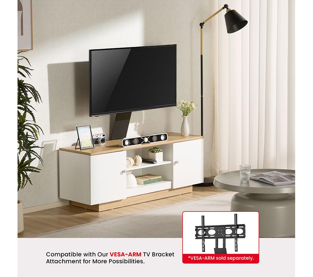 TTAP Venice 1200 mm TV Stand for up to 65" TVs - White image number 8 of 8