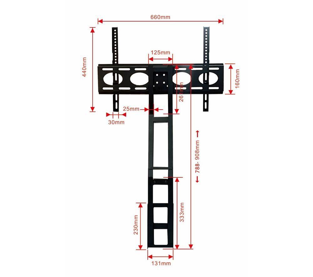 TTAP VESAARM64 660 mm TV bracket for 43 - 65" TVs - Black image number 5 of 6
