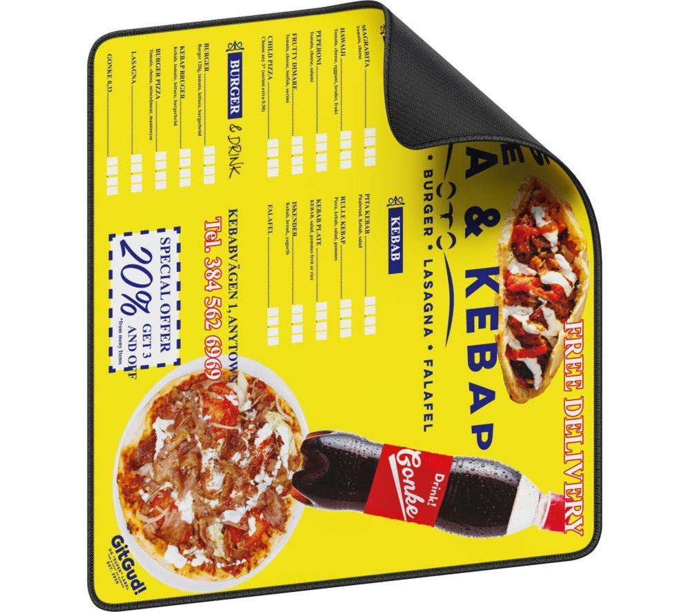 GITGUD Pizzakebab Gaming Mouse Mat - Multicolour, Large image number 5 of 5