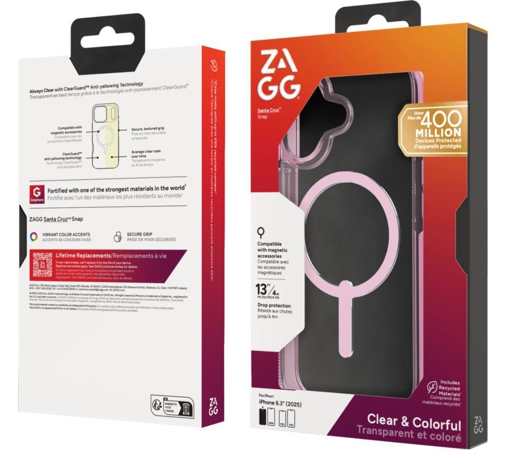 ZAGG Santa Cruz Snap iPhone 17 Case - Pink Sorbet image number 2 of 2