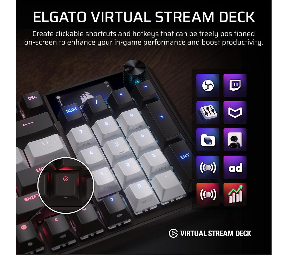 CORSAIR VANGUARD 96 Mechanical Gaming Keyboard - Black & Dual Tone image number 11 of 12
